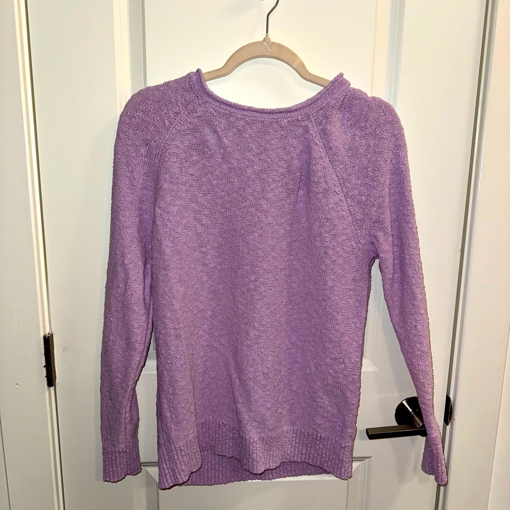 LL Bean Midweight Cotton Rollneck Sweater - Lilac